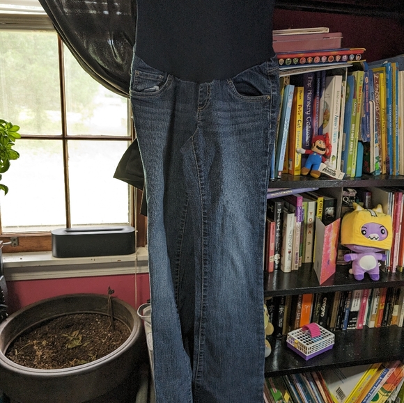 Oh Baby by Motherhood Maternity Blue Jean Pants Small Cool Pocket Designs - Picture 3 of 9